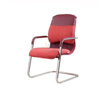 Офисный стул Мара/В комб. Кожа нестандартная/база хром