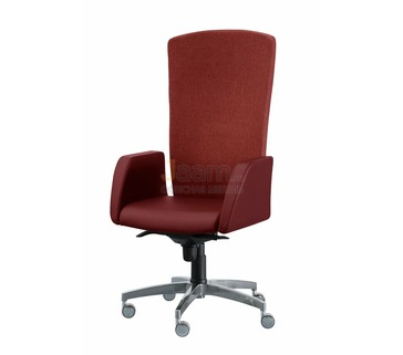 Кресло для руководителя Сигма/П комбиниров. кожа нестандарт/база алюминий