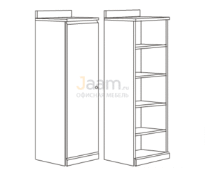 Мебель для гостиниц Офисный шкаф с воротником левый R5707V