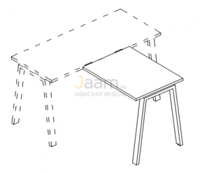Мебель для персонала Брифинг-приставка на металлокаркасе TRE Б3 073 БП