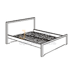 Мебель для гостиниц Кровать на металлическом основании R6522