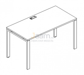 Мебель для персонала Стол письменный на металлокаркасе UNO Б1 025 БП