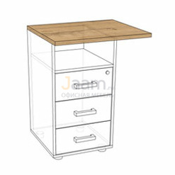 Мебель для персонала Крышка к тумбе ТП50 КТП60-50 PRO BLACK