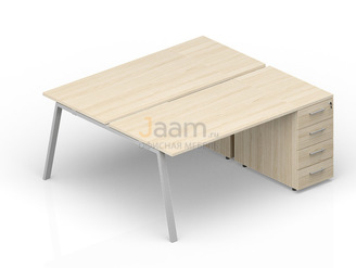Мебель для персонала Составной стол с приставными тумбами AR2TPS128N072