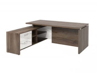 Стол руководителя с опорной тумбой Festus FI-119L.GG 1800x1900x750