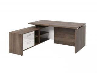 Стол руководителя с опорной тумбой Festus FI-117L.GG 1800x1700x750