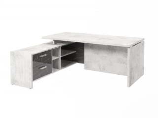 Стол руководителя с опорной тумбой Festus FI-119L.GG 1800x1900x750