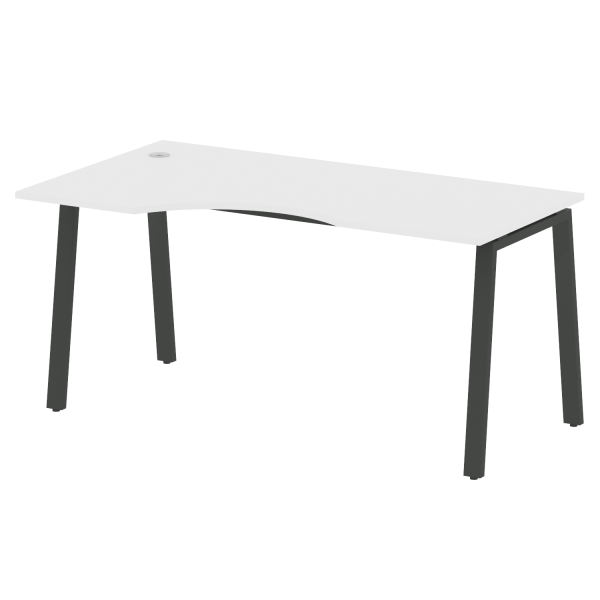Стол криволинейный левый Metal System Style БА.СА-1 Л 1600x900x750