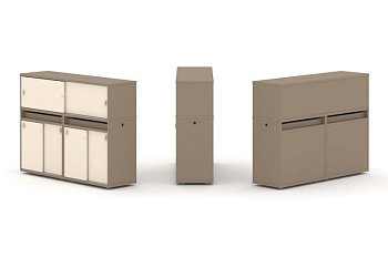 Тумба двойная + низкая надставка ES.NB.2N-6 (1500х410х1135)