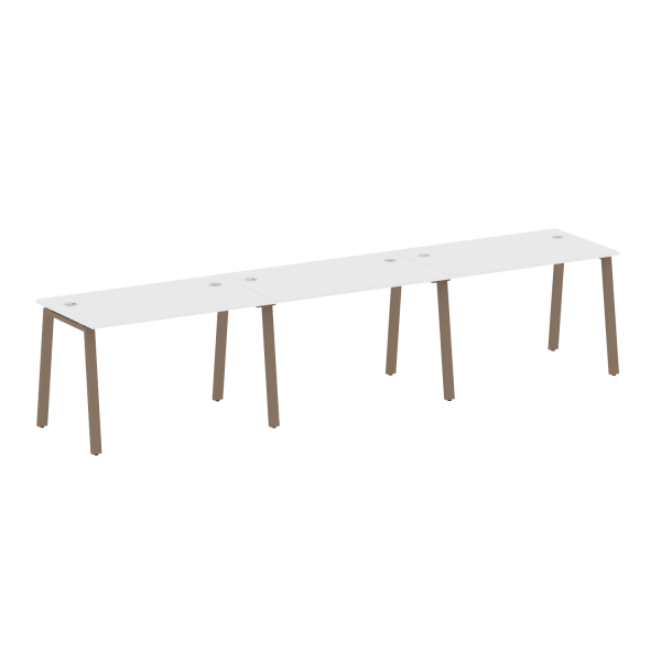Рабочая станция на 3 рабочих места на А-образном м/к Metal System Style БА.СМ-3.2 3600x720x750