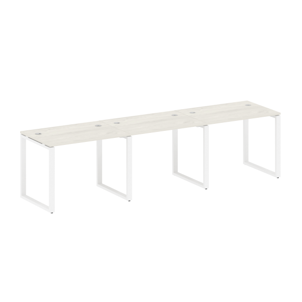 Рабочая станция Metal System Style БО.СМ-3.1 3000x720x750 (Дуб Наварра/Белый металл)