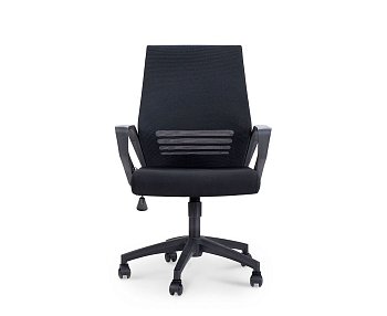 Кресло офисное / Эрго black LB / черный пластик / черная сетка / черная ткань