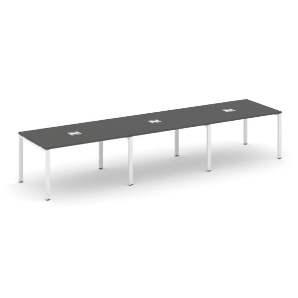 Стол переговорный SN-6P.SPRG-024 (4740х980х750) (Антрацит/Металл Белый)