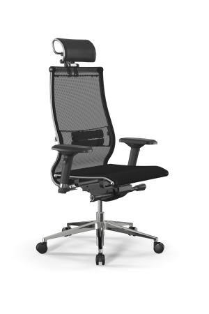 Кресло для руководителя Метта Samurai L2-5D - TS /Kc00/Nc00/D04P/H2cL-3D(M26.B32.G25.W03) (Черный)