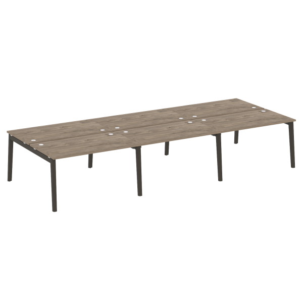 Рабочая станция на деревянных опорах Onix Wood OW.D.RS-6.3.8 4140x1635x750