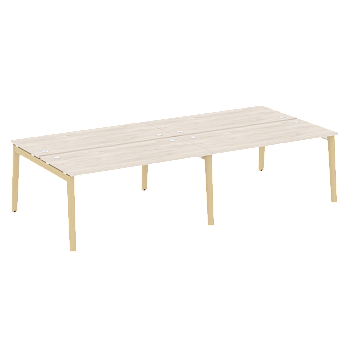 Рабочая станция на деревянных опорах Onix Wood OW.D.RS-4.4.7 3160x1475x750