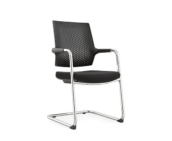 Стайл 2 CF / хром / черная ткань / спинка черный пластик