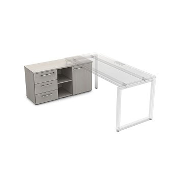 Тумба с тремя ящиками и дверкой Gloss line 9НТ.006 1200x450x620