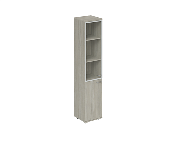 Шкаф высокий со стеклом Wing WN.712.OL.OL.AL.L 400x400x1955