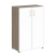 Шкаф для документов со стеклом белым LT.ST-2.4 R white