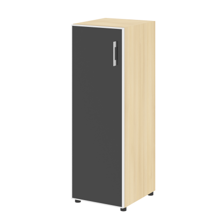 Шкаф для документов узкий со стеклом черным LT.SU-2.4 R (L) black