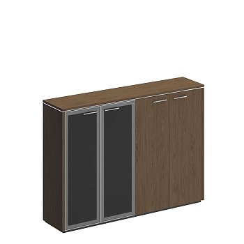 Шкаф для документов комбинированный (стекло+закрытый) Velar ВЛ 322 ДТ 1830x410x1320