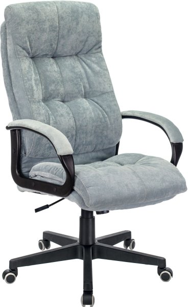 Кресло руководителя CH-824 Fabric серо-голубой Light-28 крестов. пластик (Серый)