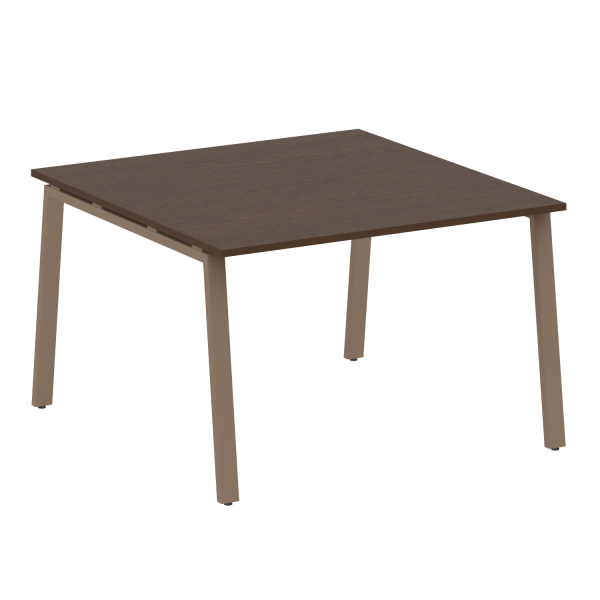 Стол для переговоров (1 столешница) на А-образном м/к Metal System Style БА.ПРГ-1.2 1200x1235x750 (Венге Цаво/Мокко металл)