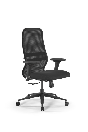 Кресло для руководителя Метта SynchroSit 8 B2-8D - X1+UMF(X1) /Uh00/Wh00/D02P(M20.B11.G19.W02) (Темно-серый)