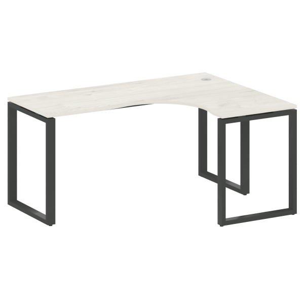 Стол криволинейный правый Metal System Style БО.СА-4 R 1600x1200x750 (Дуб Наварра/Антрацит металл)