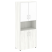 Шкаф для документов с нишей со стеклом белым LT.ST-1.4 R white