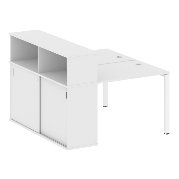 Рабочая станция с опорным шкафом-купе Metal System Style БП.РС-СШК-2.1 1410x1475x1098