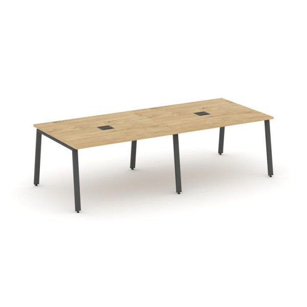 Стол переговорный SN-6A.SPRG-044 (3160х1180х750) (Тиквуд Светлый/Металл Антрацит)