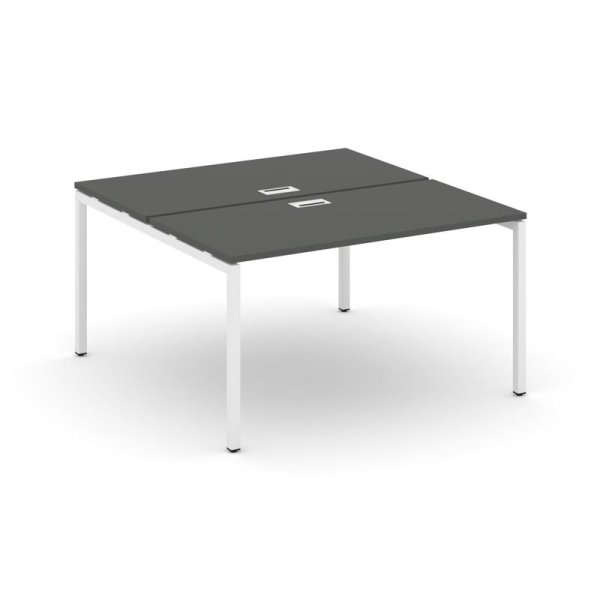 Рабочая станция 2-х сторонняя SN-4P.DRS-011 (980х1432х750) (Антрацит/Металл Белый)