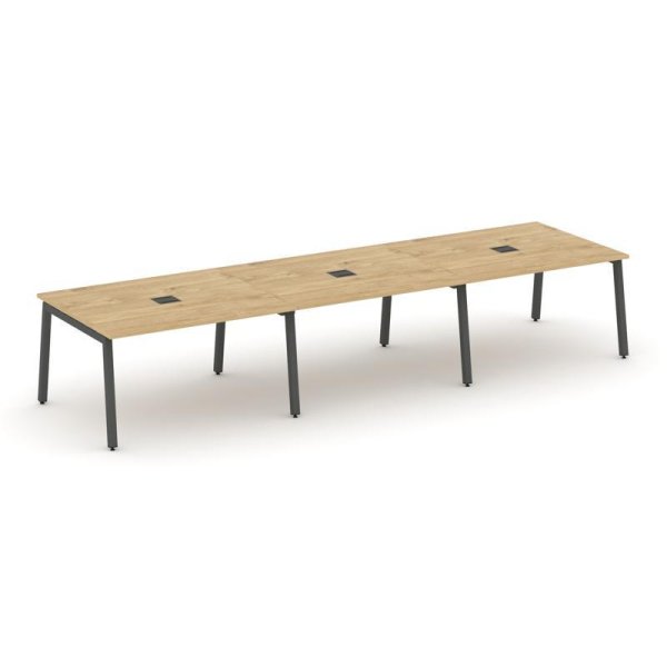 Стол переговорный SN-5A.SPRG-053 (4410х1180х750) (Тиквуд Светлый/Металл Антрацит)
