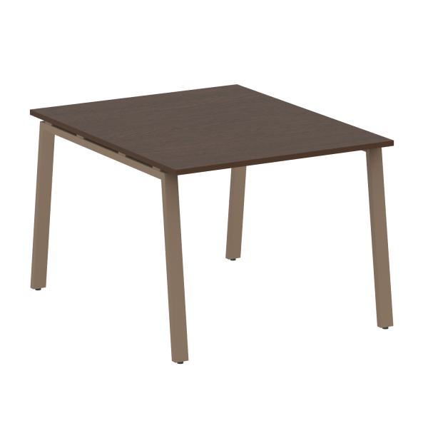 Стол для переговоров (1 столешница) на А-образном м/к Metal System Style БА.ПРГ-1.1 1000x1235x750 (Венге Цаво/Мокко металл)
