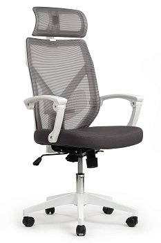 Офисное кресло Oliver RCH W-203AC Белый пластик | Серый